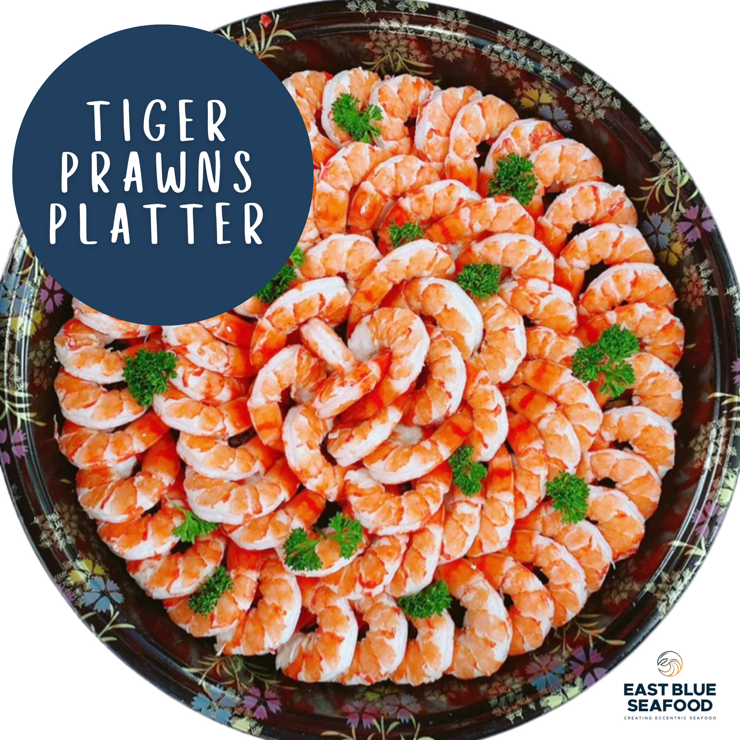 Fresh Peeled Tiger Prawns Platter